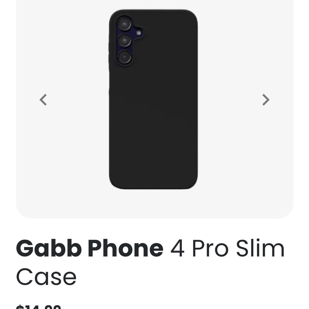 Gabb 4 Pro Phone Black Slim Case w/ screen protector